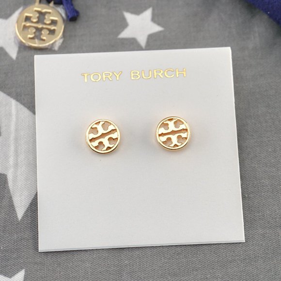 Tory Burch Miller Stud Earrings in 18k Gold (Brand New with Dust Bag) - Picture 3 of 5
